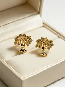 14k Gold Plated Hip-Hop Style Money Tree Nugget Ring, Unisex Bold Fashion Jewelry, Perfect for Nightclubs and Birthdays, High-Visibility Gift
