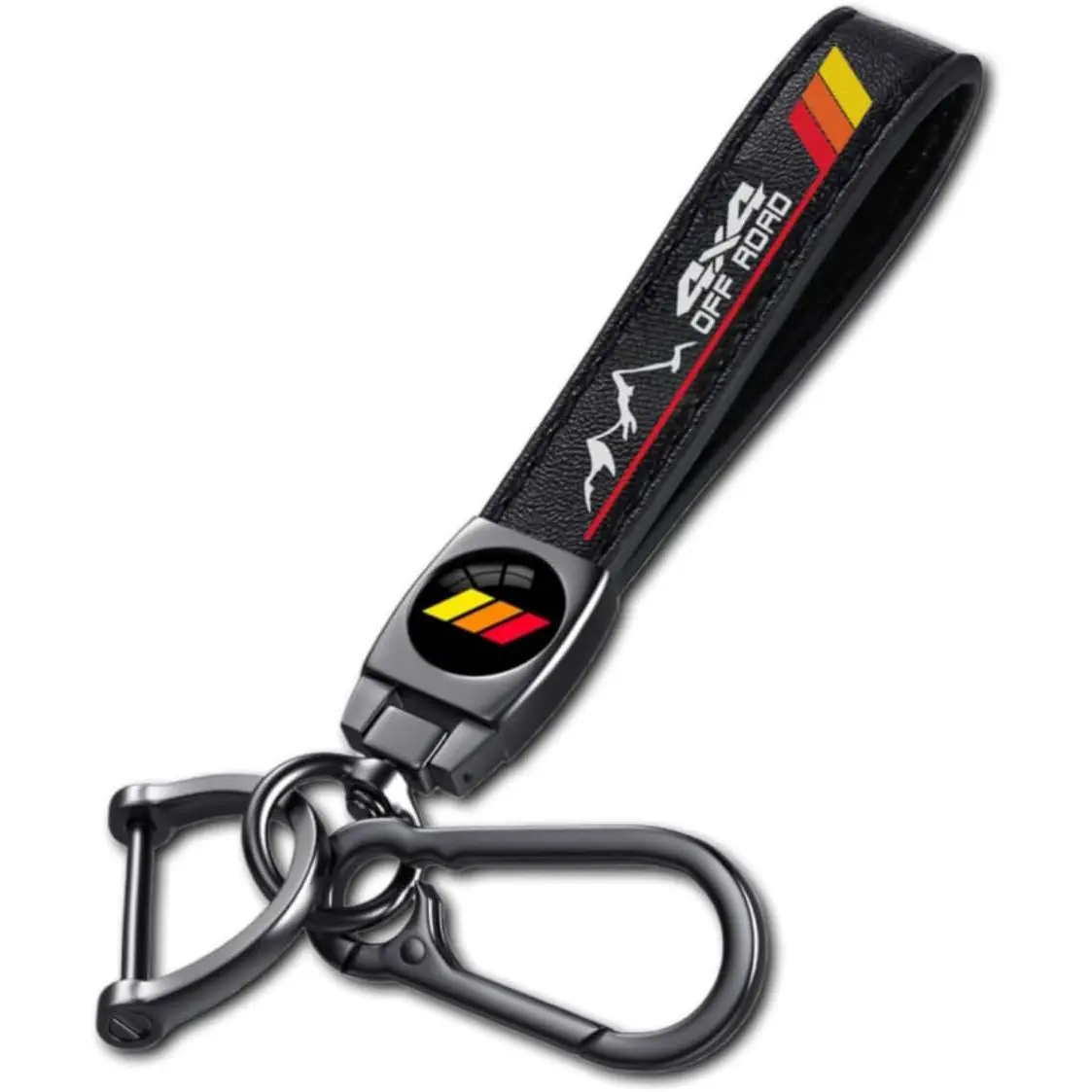 Genuine Leather Car Keychain Keyring for Toyota Tacoma 4Runner Tundra Rav4 Highlander TRD Accessories Car Key ChainGift.