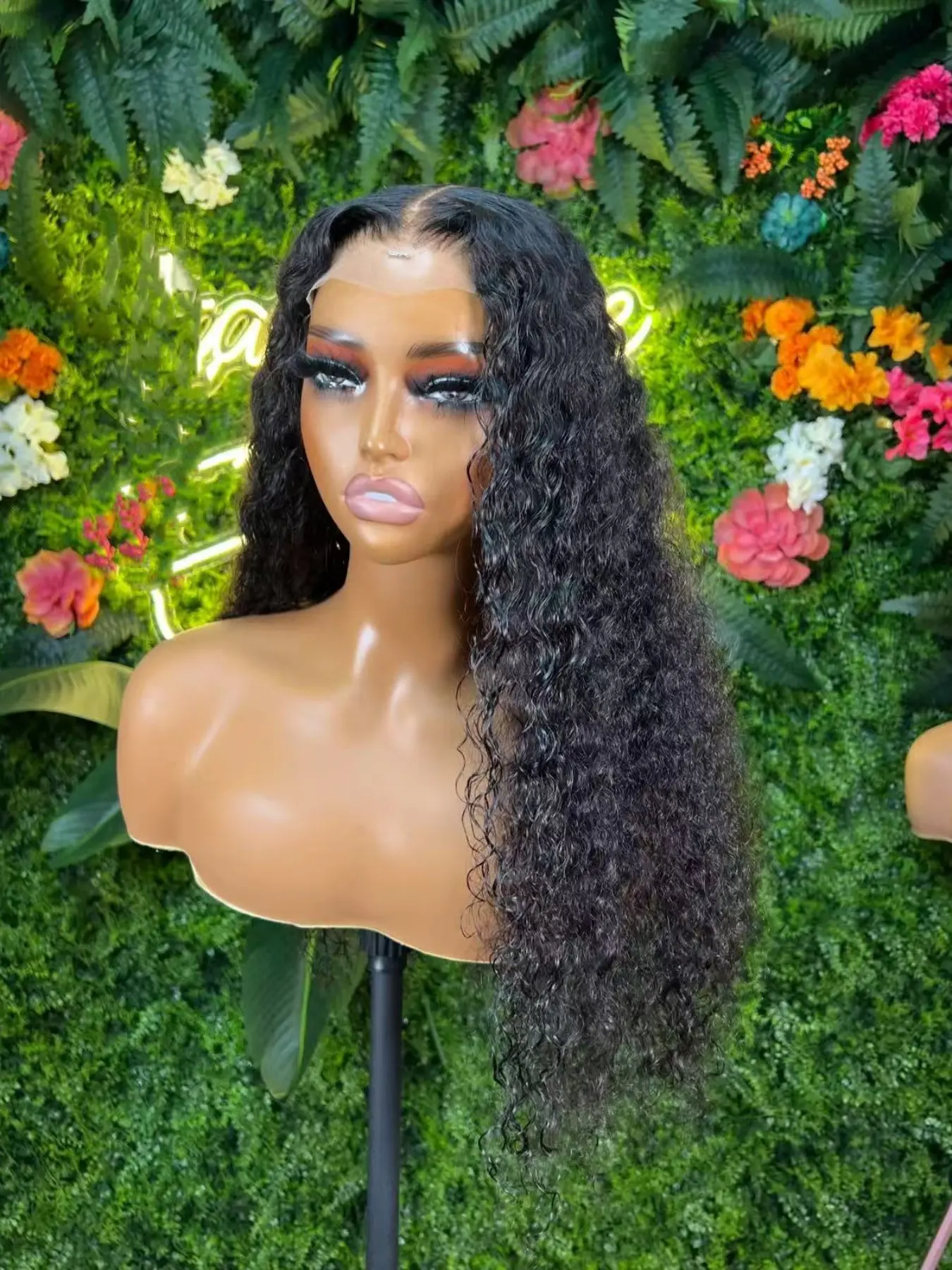 180 Density T-Piece Curl Adjustable Fit Wig, 26 Inches Long Soft Curly Hair, Breathable Lace Front, Heat Resistant, Daily Wear, Premium Synthetic Wigs