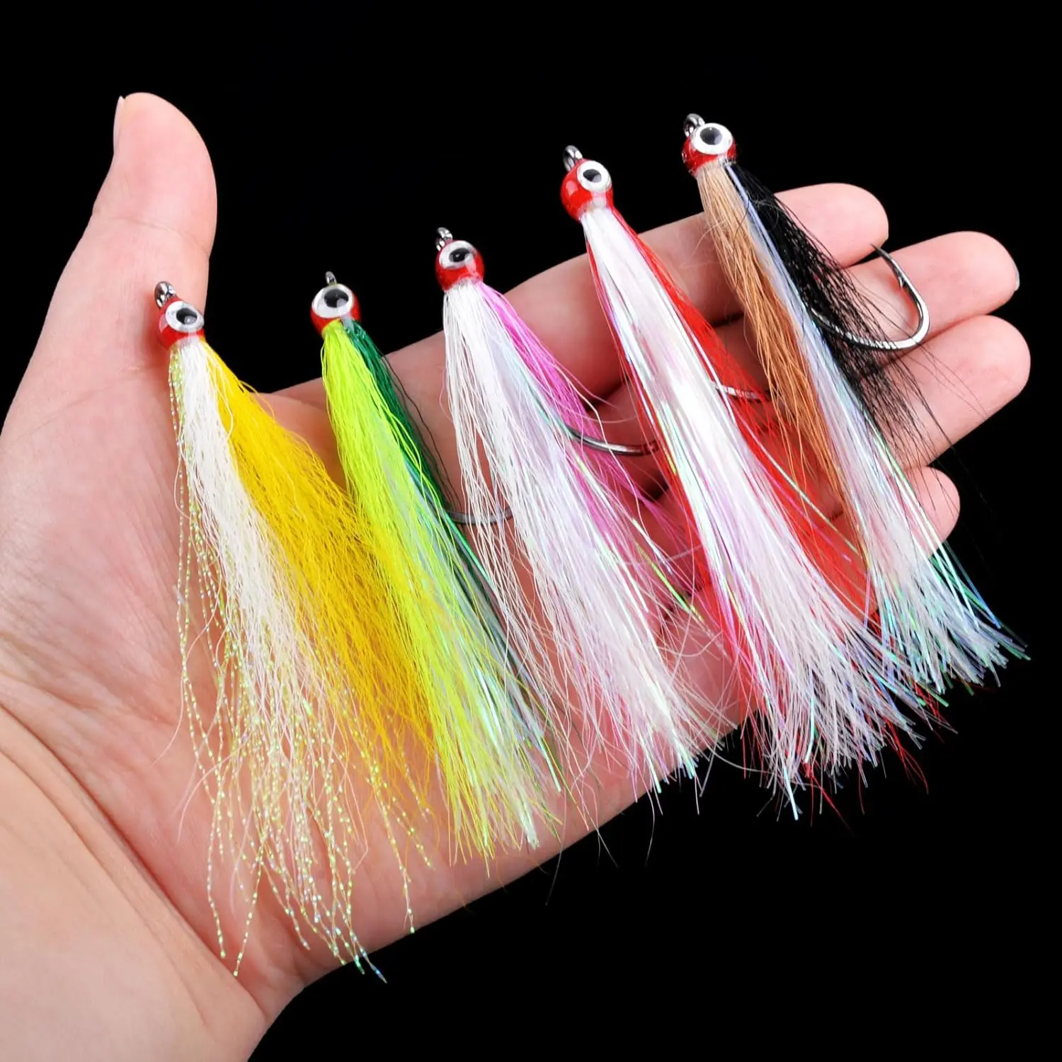 Clouser Minnow Fly Fishing Flies Salmon Trout Steelhead Jig Hooks Saltwater Flies Sea Bass Striper Flounder Fly Fishing Lures
