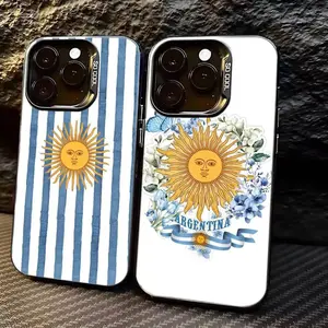 Argentina Football Support Flag Phone Case For iPhone 17 Promax 17e 17 16 15 14 13 12 11 Mini Pro Max Air For Samsung S26 Ultra S25 S24 S23 S22 FE Plus Edge Anti-Fall Transparent shockproof protection TPU Back Cover For Fans Gift
