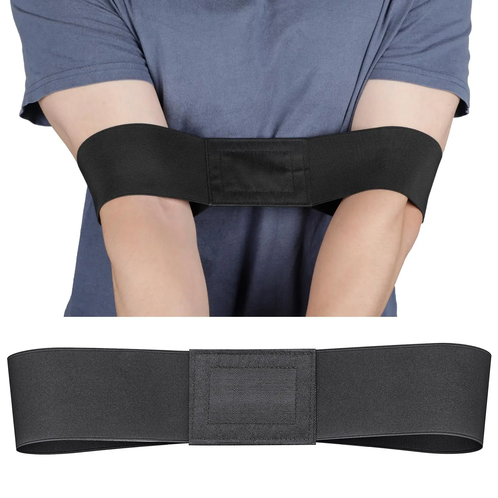 2PC Golf Swing Arm Strap, Golf Swing Training Auxiliary Fixing Strap, Elastic Swing Corrector Training Belt Golf Swing Training Aid - Swing Correcting Arm Band