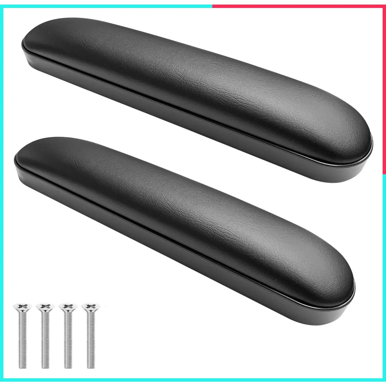 Premium Wheelchair Armrest Pads Replacement Accessories, Black, 1 Pair, Compatible with All Brands, 10-1/4"