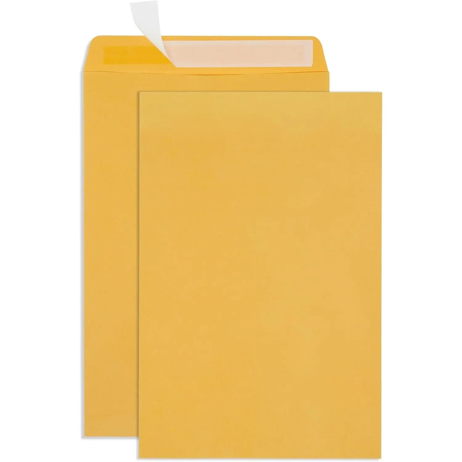 10x15 Large Mailing Envelopes for Documents, Legal Size, Self Seal, Thick 28lb Kraft Paper, 50 Manila Mailers(Gift)