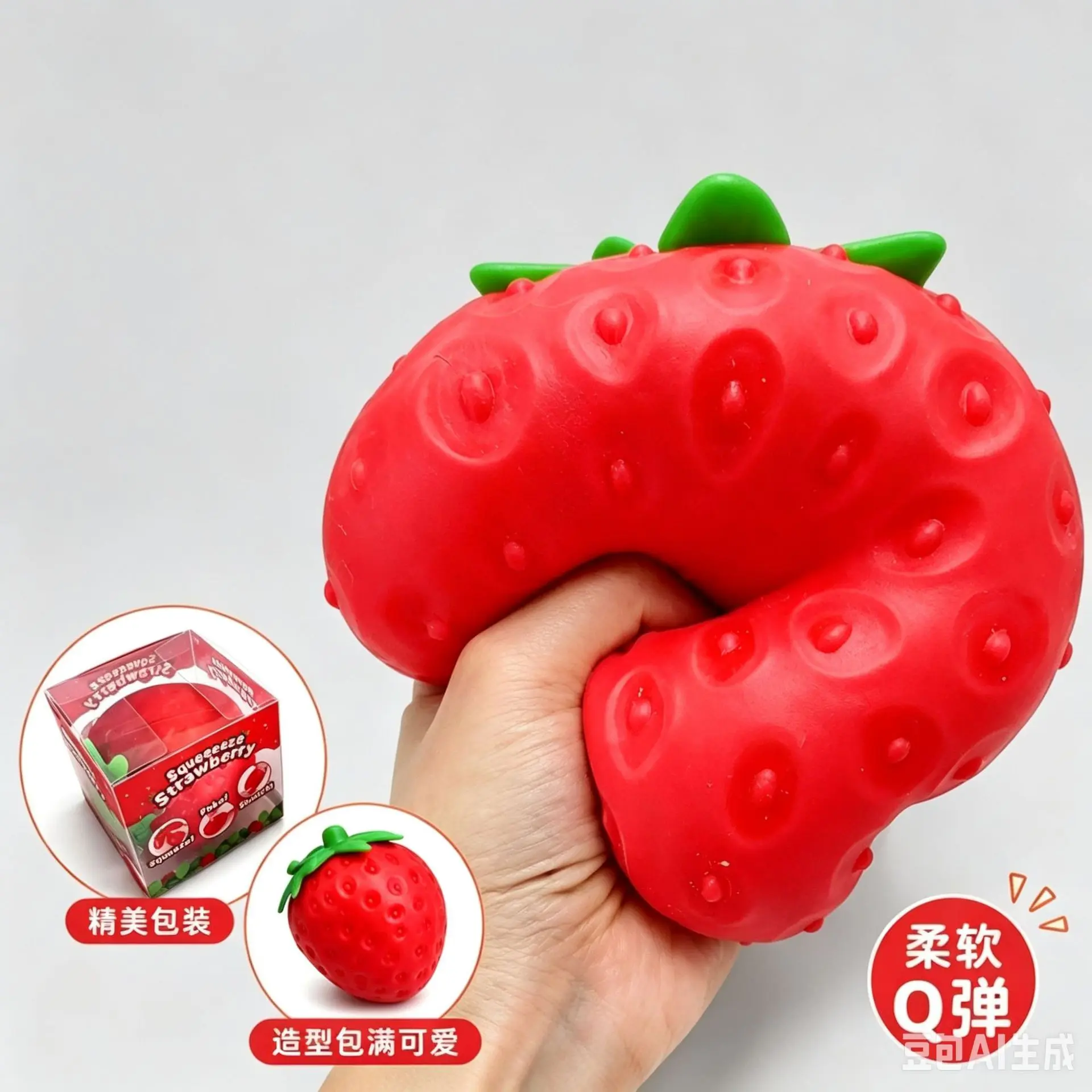 Giant Strawberry Stress Relief Squishy