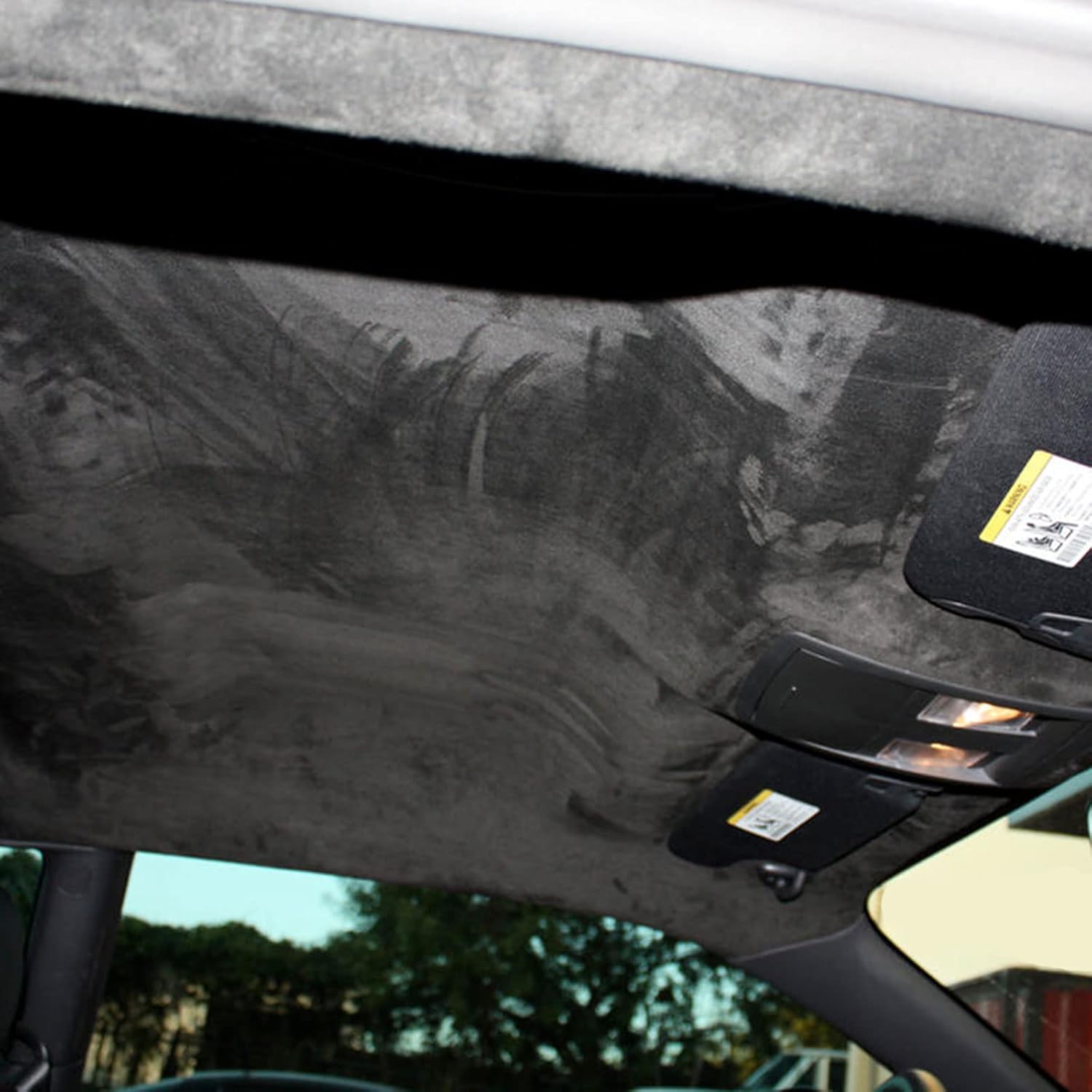 SUNDAY MIRTH 96"x65" Suede Headliner Fabric Without Backing,Double-Sided Faxu Suede Headliner for ,,SUV,RV,Auto Interi,Headliner Material-Black SUNDAY MIRTH 96"x65" Suede Headliner Fabric Without Backing,Double-Sided Faxu Suede Headliner for ,,SUV,RV,Auto Interi,Headliner Material-Black