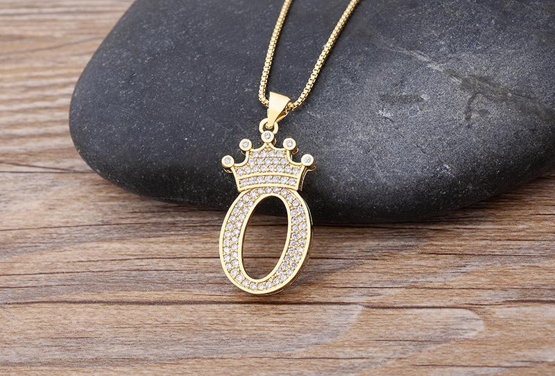 Aesthetic Luxury Copper Zircon A-Z Crown Alphabet Pendant Chain Necklace Hip-Hop Style Fashion Woman Man Initial Name Jewelry Gift for Girl Women Couple Aesthetic Luxury Copper Zircon A-Z Crown Alphabet Pendant Chain Necklace Hip-Hop Style Fashion Woman Man Initial Name Jewelry Gift for Girl Women Couple