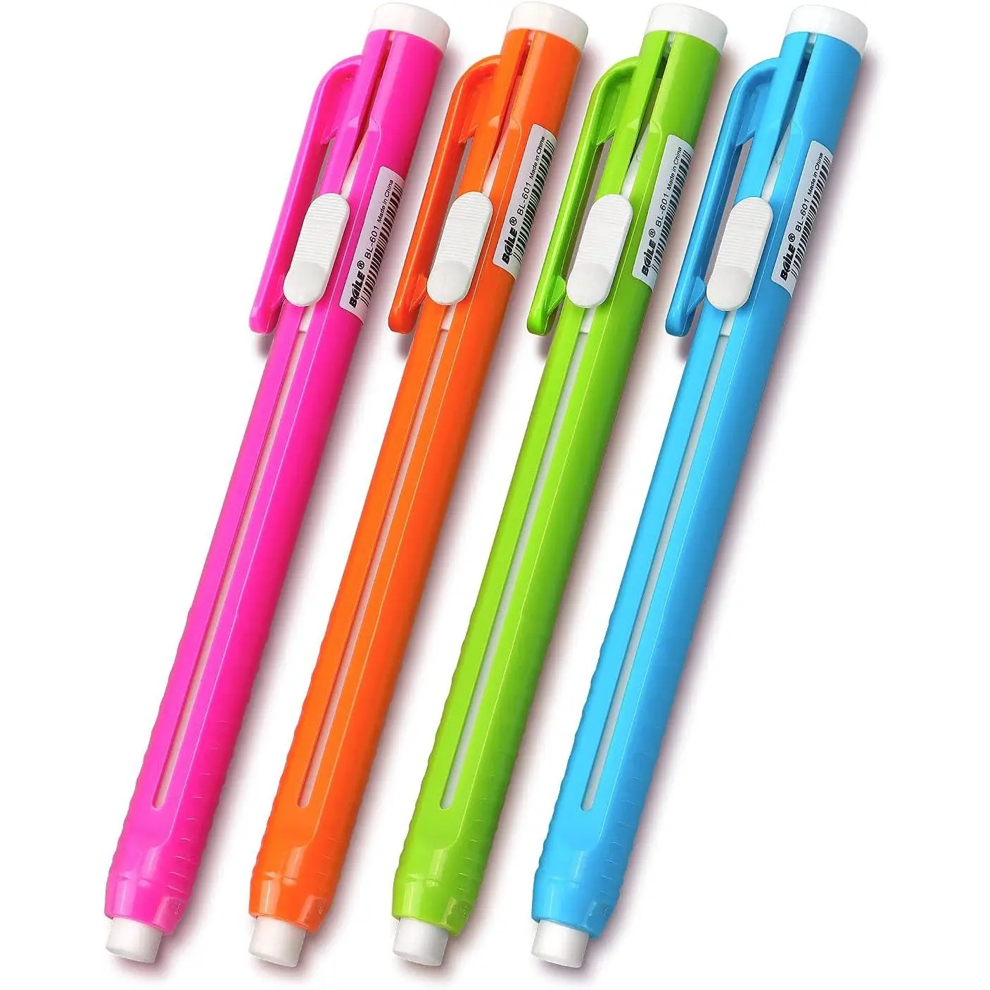 Retractable Mechanical Eraser Pen, Pen-Style Erasers, 4 Pack
