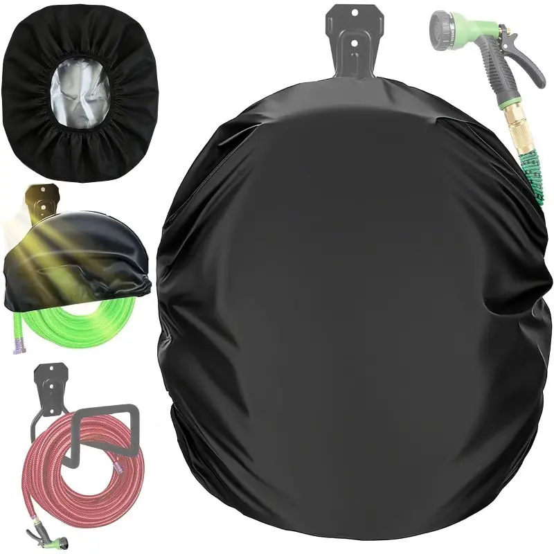 Hose Cover Garden Hose Reel Cover(Fits 51*56*21cm), Protect & Extend Life, Sun-Proof, Waterproof, Dustproof, Heavy Duty 420D Oxford Spun Cloth Hose Covers for Outside