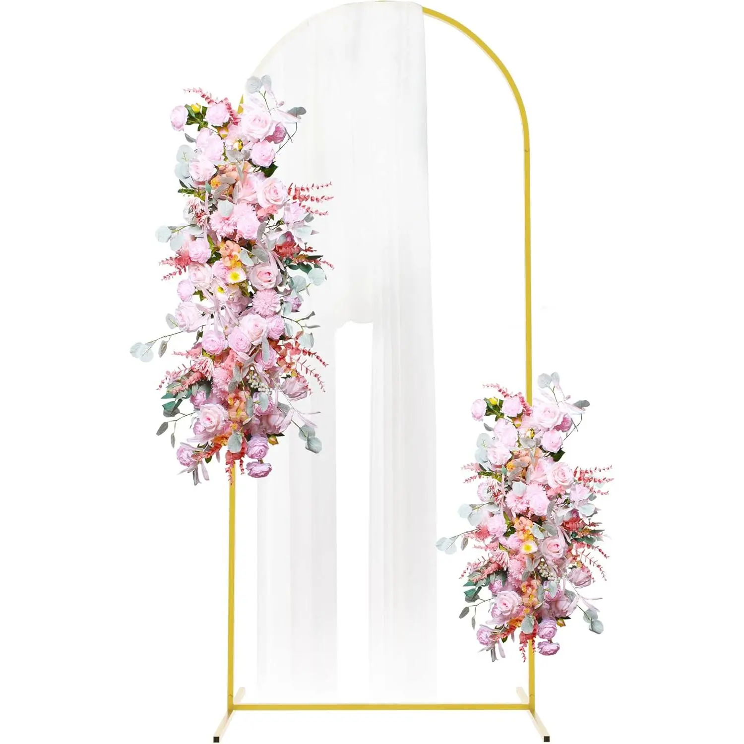 Arch Backdrop Stand, 6ft, Metal Wedding Arch Stand,  | Arched Background Frame for Birthday Party,  Shower, Graduation, Photography Decoration