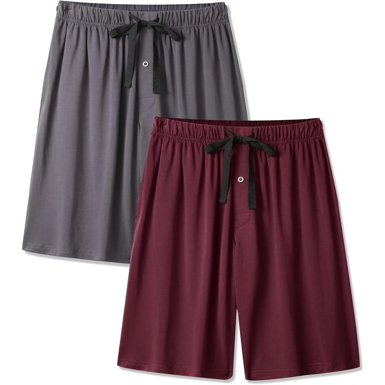 Men's 2-Pack Pajama Pants, Soft Comfy Sleep Lounge Bottoms with Pockets, Sleepwear, Loungewear, Menswear