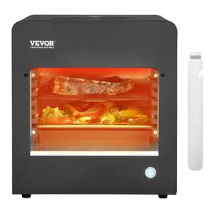 VEVOR Electric Steak Grill, 1800W Smokeless Infrared Electric Broiler, 1450F Stainless Steel Steak Cooker with 6-Tier Adjustable Rack, Electric Infrared Grill for BBQ, Toast, Grill, Indoor