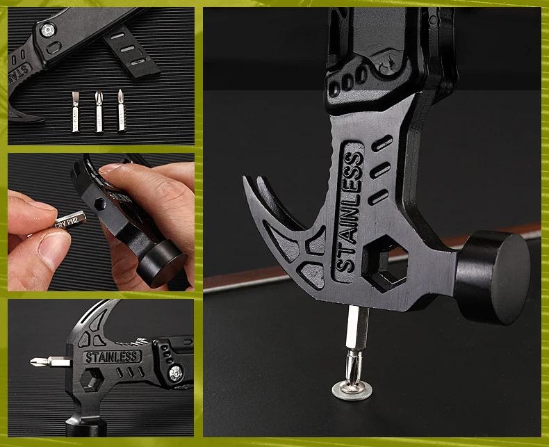 Volixor Outdoor Multi-functional Claw Hammer Vehicle Safety Folding Hammer Broken Window Escape Hammer Woodworking Hammer Camping Tool Volixor Outdoor Multi-functional Claw Hammer Vehicle Safety Folding Hammer Broken Window Escape Hammer Woodworking Hammer Camping Tool