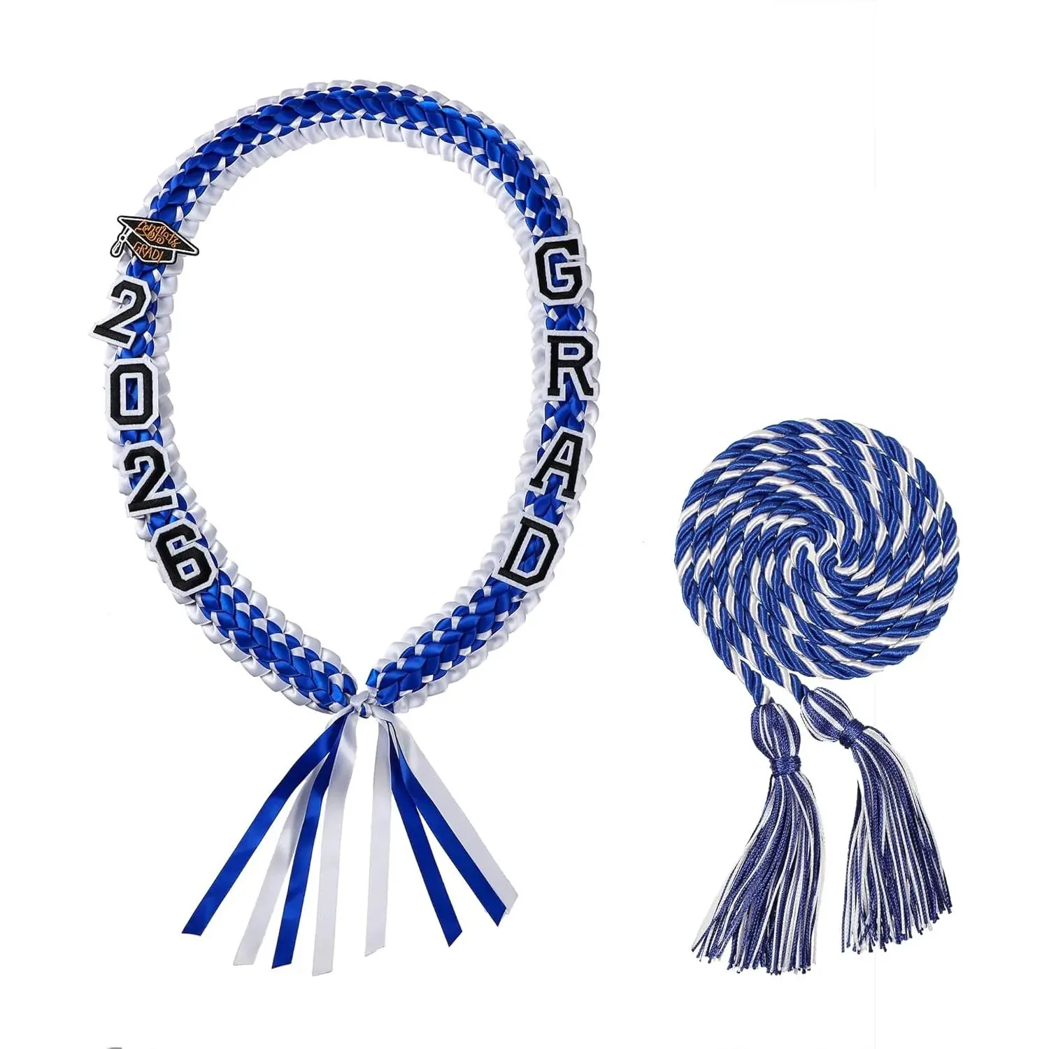 Graduation Leis and Cords Set 2026 Ribbon Leis for Graduation Class of 2026 Graduation Necklace for College High School