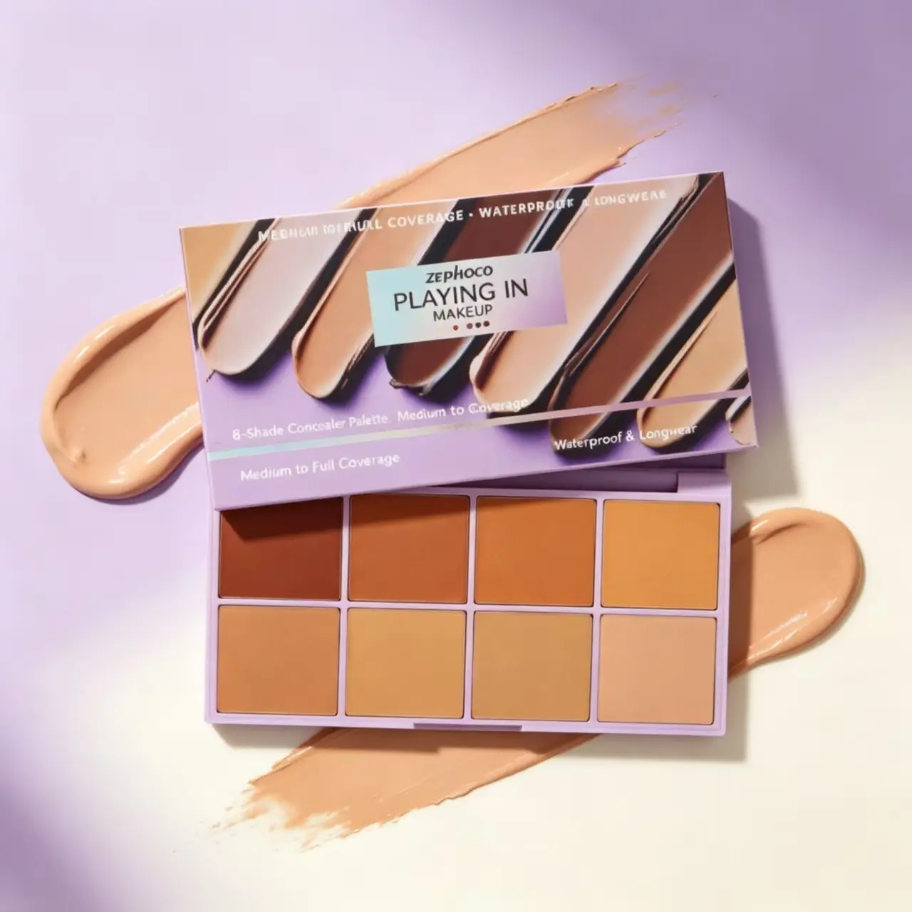 Zephoco Medium Tone Soft Gradient Mineral Concealer Cream - Mineral Oil-Free, Tube, Blemish Fix, Natural Lightweight, Skin-Fit, Sheer Flawless Finish, Waterproof, Gentle, Easy-to-Blend Daily Face Makeup (Highlighter & Contour Compatible)