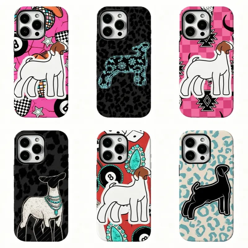 Show Lamb Western Cowgirl Phone Case,For iPhone 17 Pro Max 16 15 14 13 12 11 8 7 Plus Pro Max/X/XS/XR and for Samsung S21 S22 S23 S24 S25 S26 Fe/Plus/Ultra,Best Gift Idea For Yourself, Partner,Family&Friends, Protection Casing