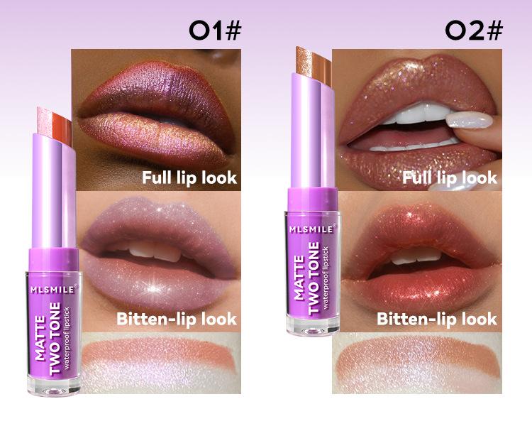 tone lipstick, shimmer and matte, moisturizing, non-transferable, lip balm, gradient gradient lip makeup lipstick