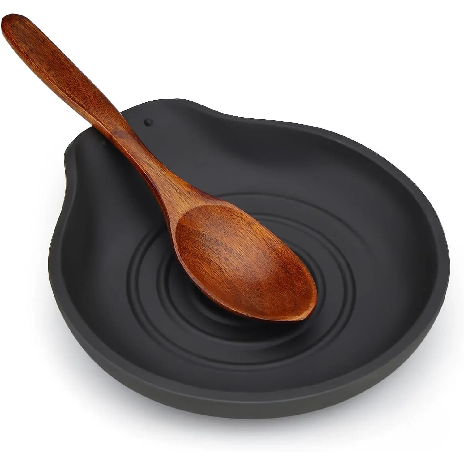 1 Pack Spoon Rest for Stove Top Silicone, 6.1" Large Stove Spoon Holder for Spatula, Tongs or Spoon, Kitchen Counter Decor