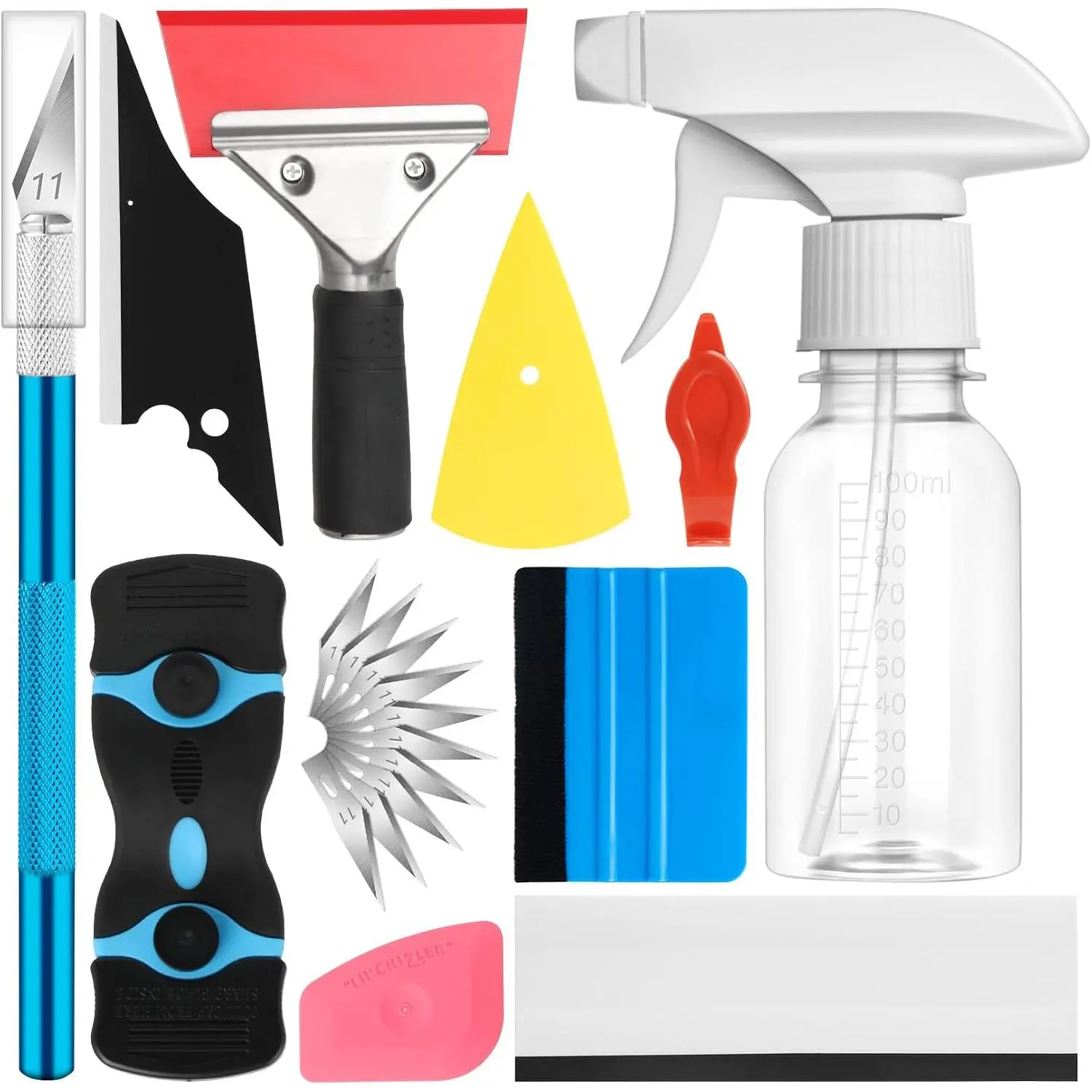 20 count  Window Tint Kit with  and Tinting Tools | Vinyl wrap accessories for beginners, DIY projects and film installation  automotive glass and smooth surfaces