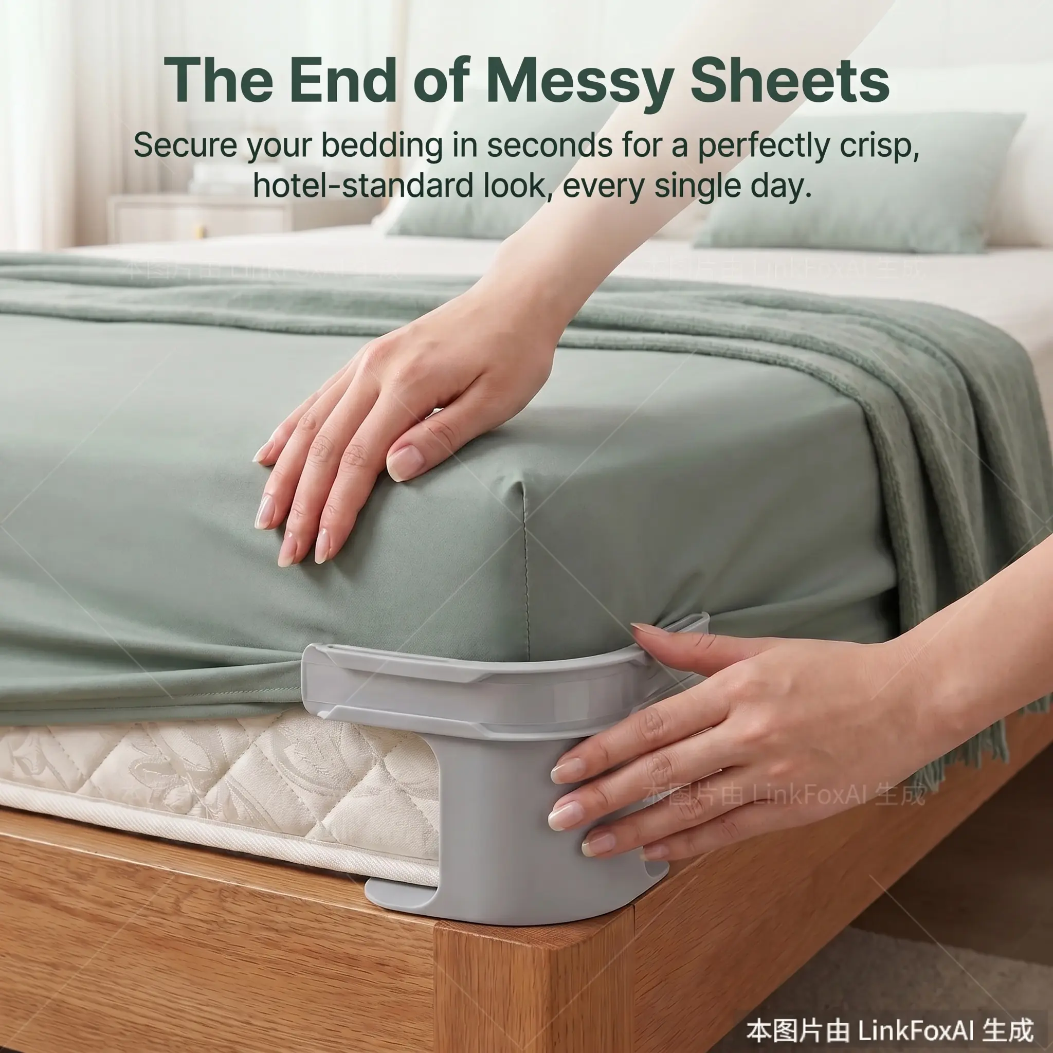 4pc Bed Sheet Holder Strips - Secure Fit for Mattress, No More Slipping or Wrinkles - Adjustable Elastic Straps with Strong Grip for All Bed Sizes-YY2
