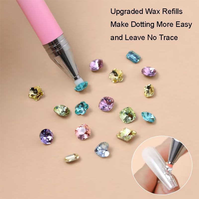 Rhinestone Picker Tool, Refillable Wax Pen with 3 Additional Wax Refills, Rhinestone Pickup Tool for  and   Art