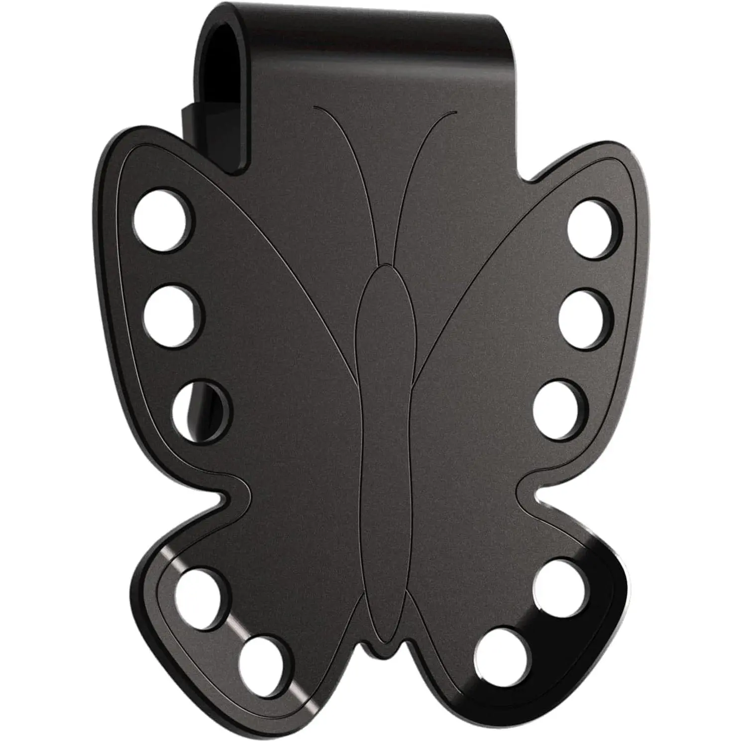 Butterfly Metal Landing Pad for Golf Bag –  Accessories Holder Clip with Soft Rubber for Golf Rangefinder, Towel, Speaker, Flask – Quick Access Golf Bag Clip,  Fit for Men & Women