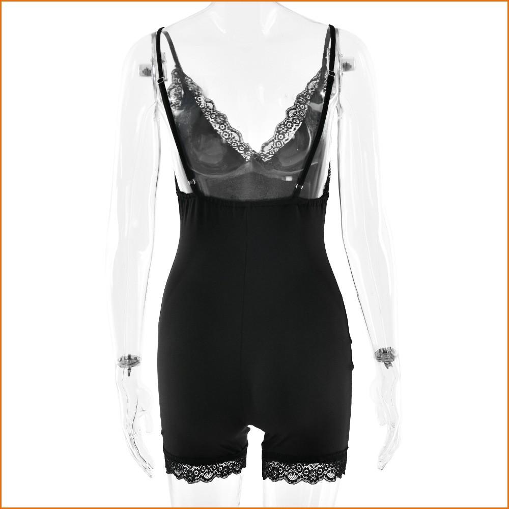 KODA & CO 04 Lace Trim Sleeveless Bodysuit For Women Adjustable Spaghetti Strap High Waist Sexy Shapewear KODA & CO 04 Lace Trim Sleeveless Bodysuit For Women Adjustable Spaghetti Strap High Waist Sexy Shapewear