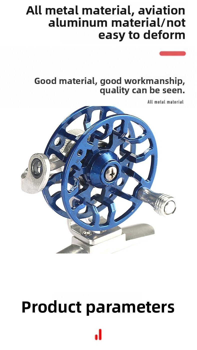 Full Metal Fishing Reel for Winter Ice Fishing & Raft Rods with Reliable Drag System & Smooth Spool Design for Stable Line Release & Retrieval baitcasters