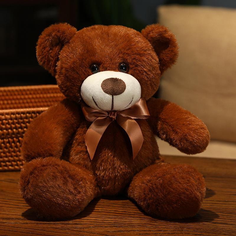 23cm/9.02In Cute Bear Plush Toy, Teddy Bear With Bow Tie, Teddybear Stuffed Animal, Strawberry Love Bear Toy, Child-Safe Fabric, Furry Bear To Accompany Your Child As He Grows Up, Gift For Children And Friends, Decorative Plush Toy For Sofa Bed