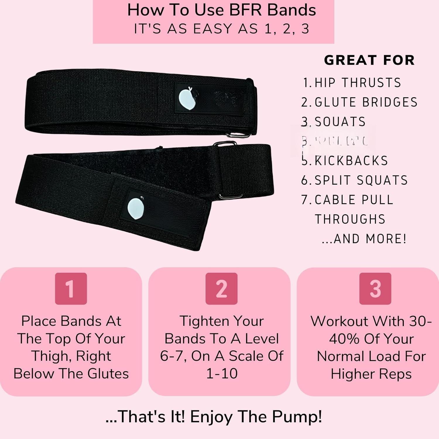 BFR Booty Bands for Women -  Flow Occlusion Straps for  and  Restriction