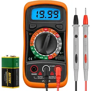 Digital Multimeter Tester by , 2000 Counts  Meter and  Tester with Backlit LCD, Data Hold and Test Leads for AC DC , Current, Resistance, Continuity, Diode and  Test