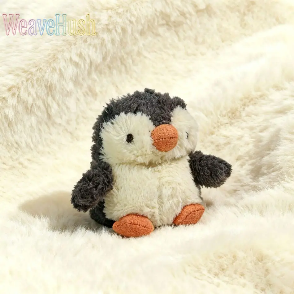 Cute Penguin Plush AirPods Case with Charm, Silicone Shockproof Protector for Pro & Pro 2, Portable School & Travel Accessory, Pu Leather