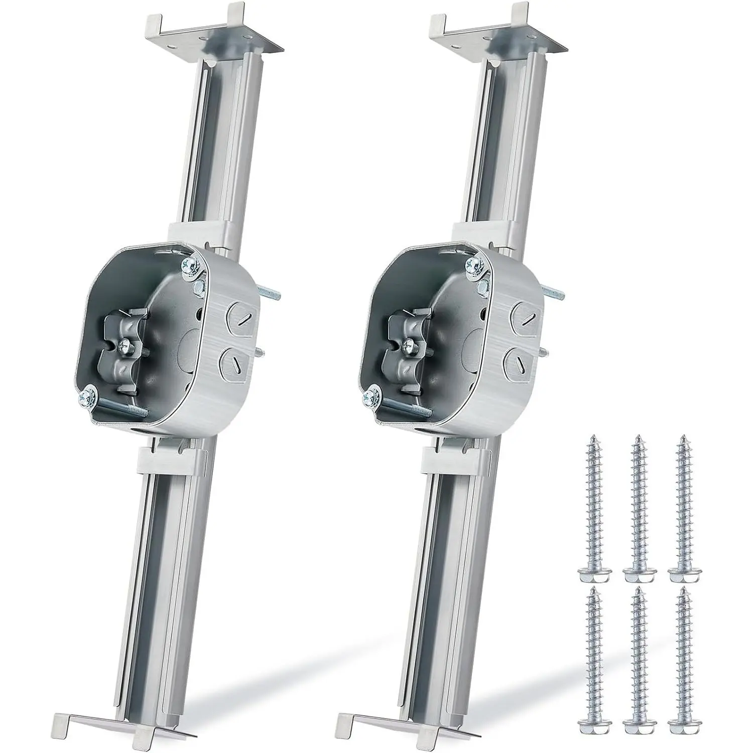 2 Pcs 14.7 in Adjustable Ceiling Fan Bracket with Electrical Box
