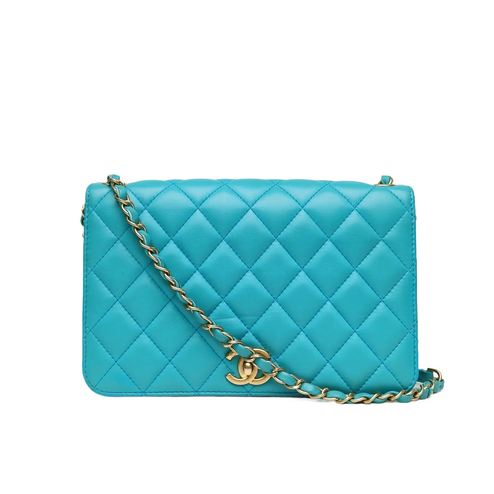 Pre-owned CHANEL Blue 2019 Gold Hardware quilted flap P226765556