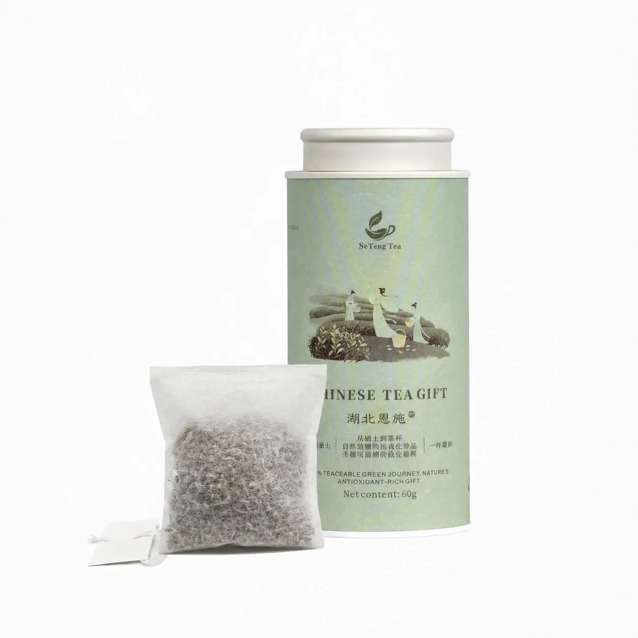 Caffeine-Free Whole Leaf Herbal Beverage Sleep-Friendly Tea Unsweetened No Added Sugar Chinese Vine Loose Leaf Tea Bags Natural Material Tea Bags Packaged Herbal Tea 60g Packaged Canister sohochic