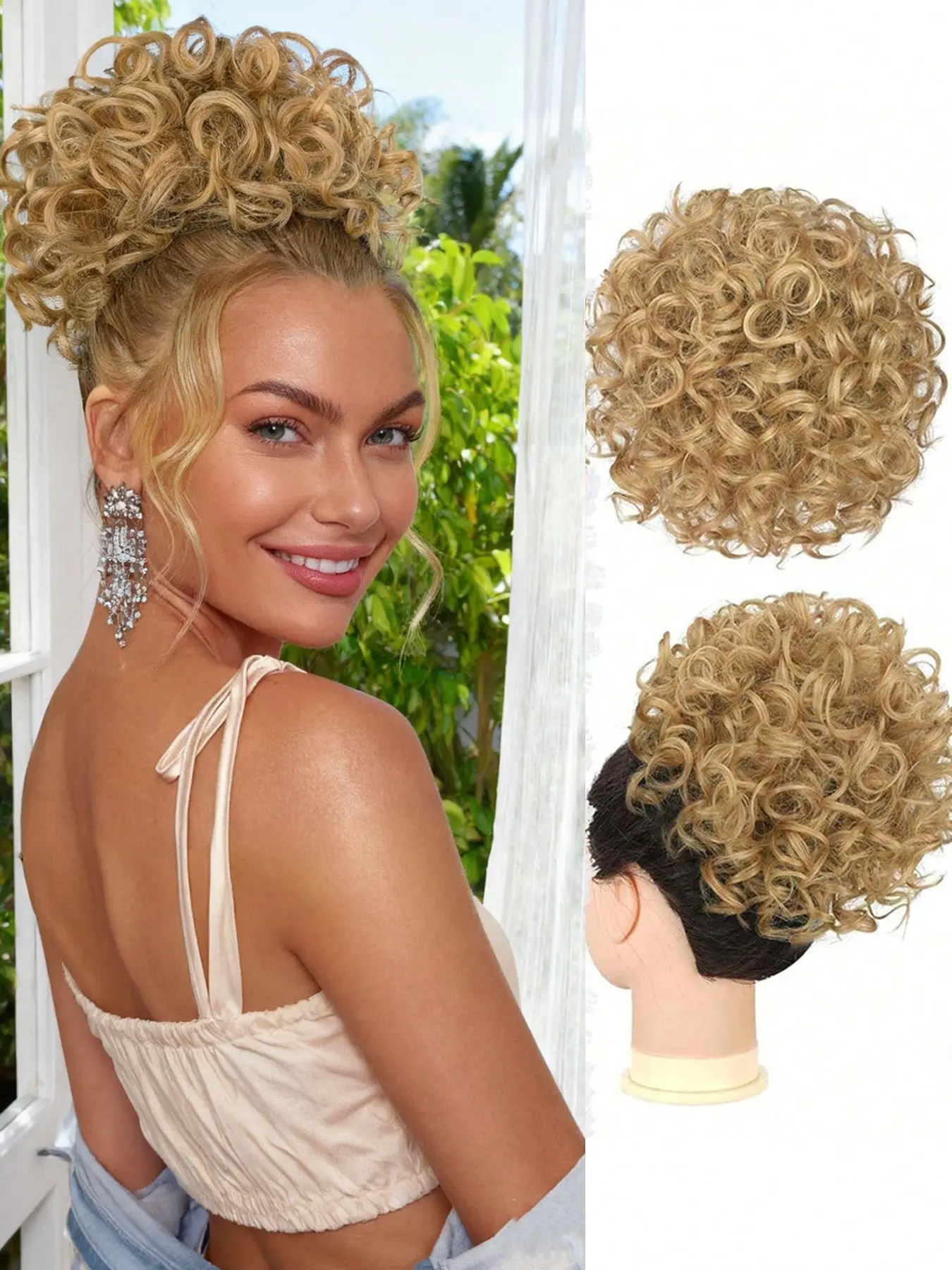 Messy Bun Hair for Women, Synthetic Loose Wave Bun Hair is Ponytail Extension with Elastic Drawstring, Gorgeous Bun Perfect for Beginners Daily Wear &Party Use, Synthetic Hair Extensions, Synthetic Hair Pieces. (8 Inch)