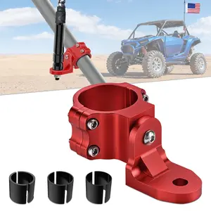 Nilight 1PC UTV Flag Antenna Mount Whip Light Mounting Bracket Red Adjustable Heavy Duty for 1.5 to 1.75inch 1.75 to 2inch for Polaris RZR Ranger Can Am Maverick X3 Talon