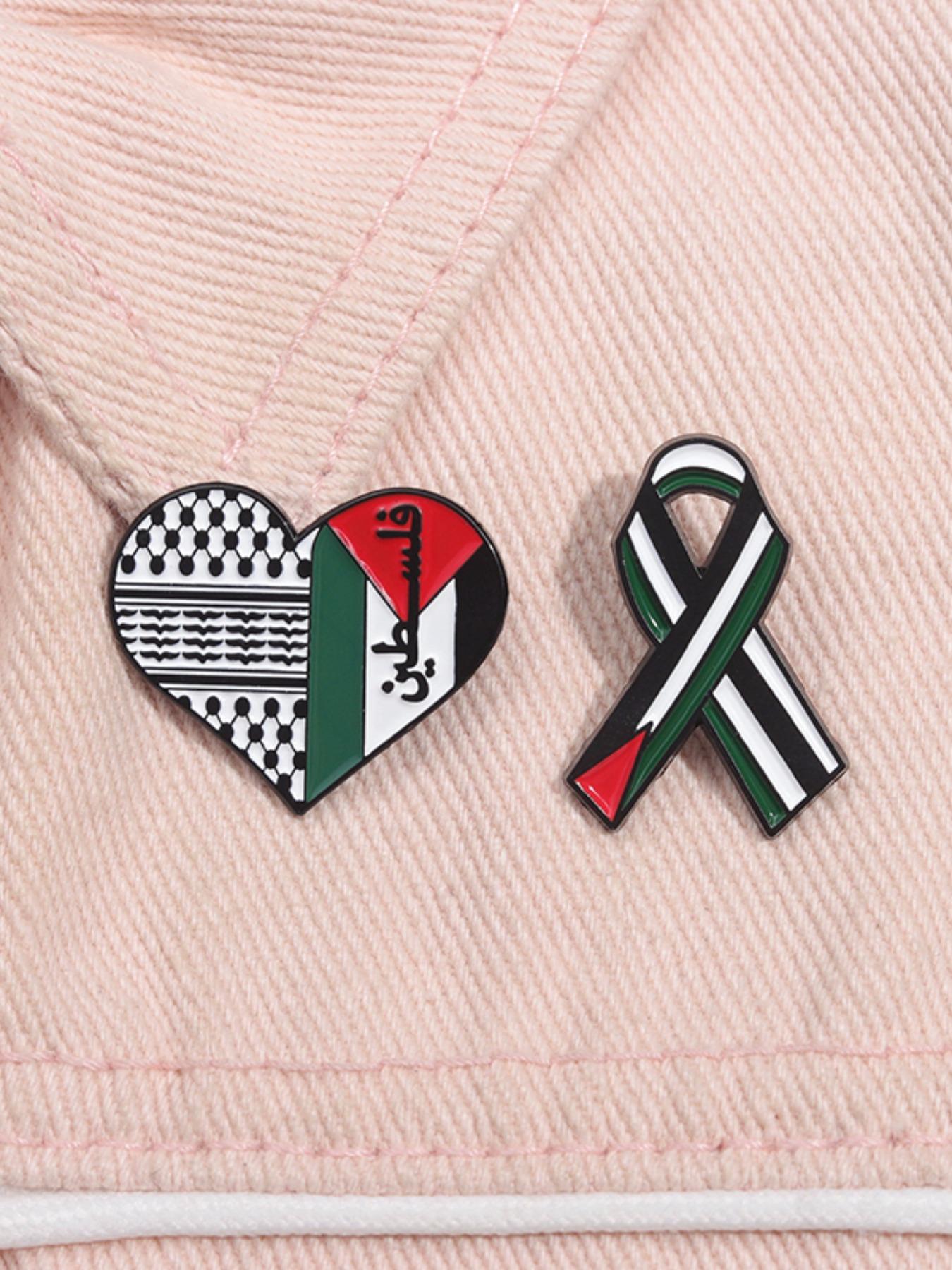 Heart & Ribbon Shaped  Brooch, Fashion Alloy Badge for Daily Clothing Decor, Trendy All-match & Exquisite Brooch for Birthday Gift, Durable Metal Pins