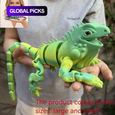 3D Printed Lizard Figurine with Realistic Eyes, Home Decor, Moving Joints, Perfect Christmas Gift, Party Decoration, Birthday Present, Decoration Figure