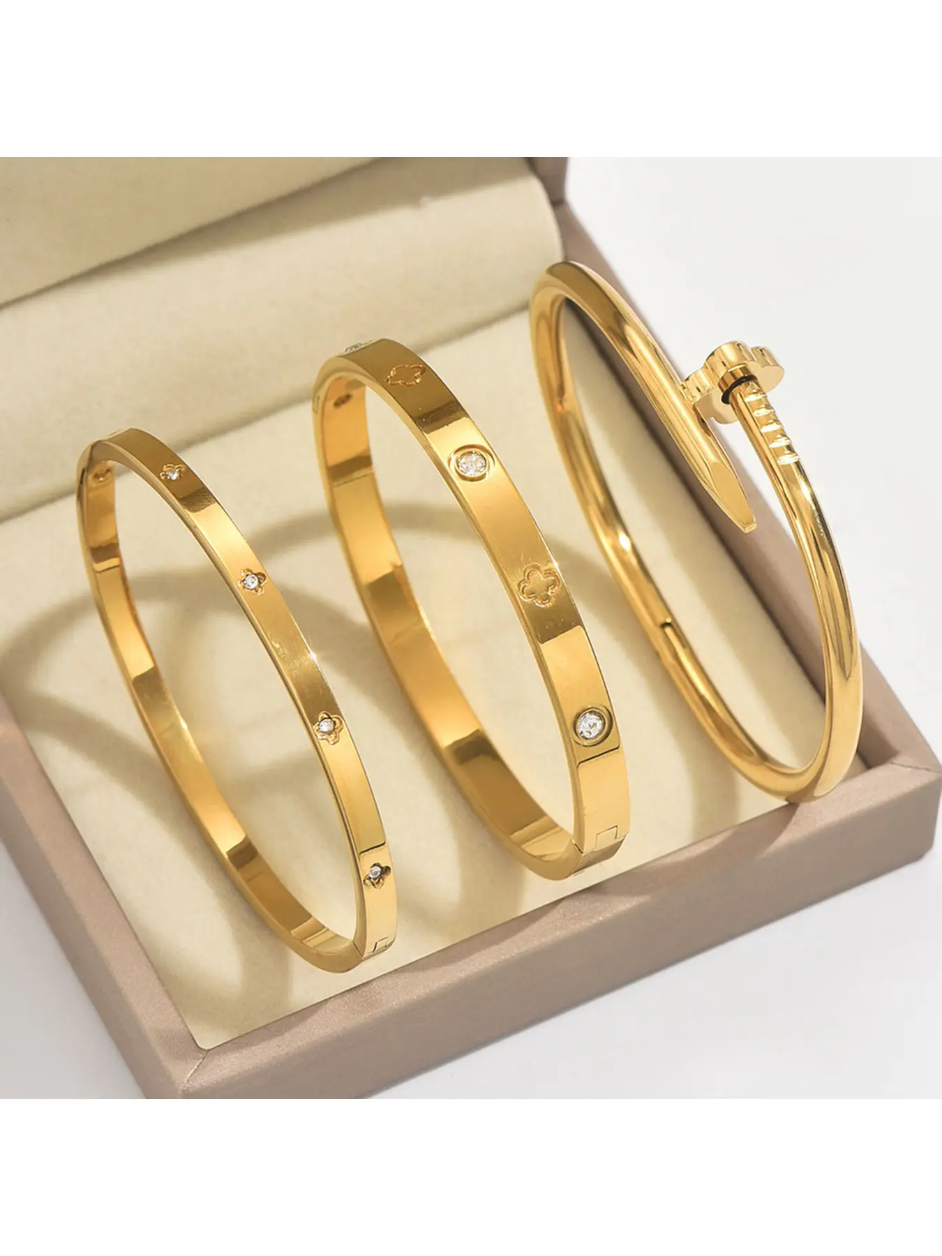 Titanium Steel Bracelet Fashionable High-end Zirconia Full Diamond Light Luxury Stainless Steel Jewelry for Women Men