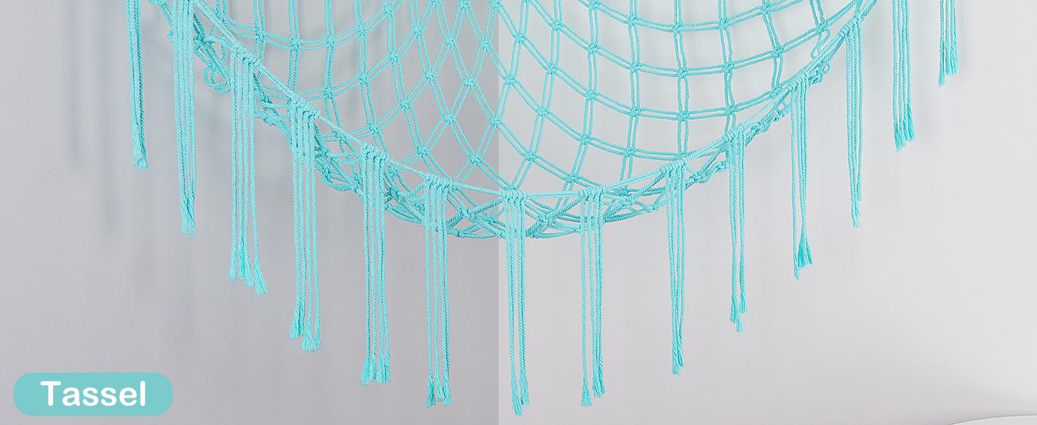 Stuffed Animals Net or Hammock with LED Light, Hanging Stuffed Animals Storage Toy Hammock Net Corner Wall Girls Room Decor Toy Storage Organizer, Purple,