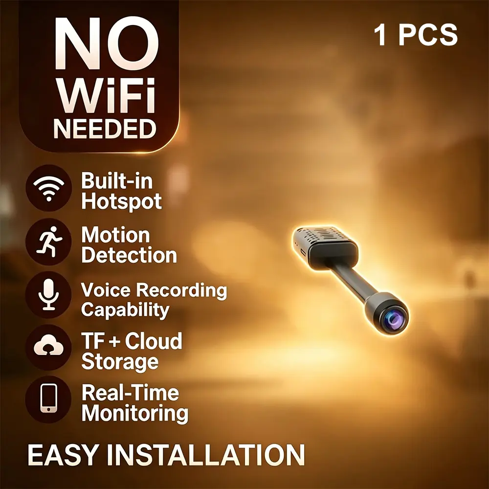 YINGWEICAM 1440P Indoor Wireless Security Camera 1080P - No Charging Needed, 128G Max Memory Card Support, AP Hotspot Direct Connection, Intelligent Motion Detection, Cloud Storage, Adjustable Lens, Ad-Free App, Night Vision, Wireless Security Camera I