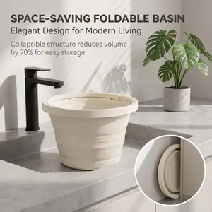 Foldable Thickened Outdoor Portable Bucket, Handheld Watering Car Wash Bucket, Student Dormitory Home Small Bucket, Compact Design, Plastic Bucket