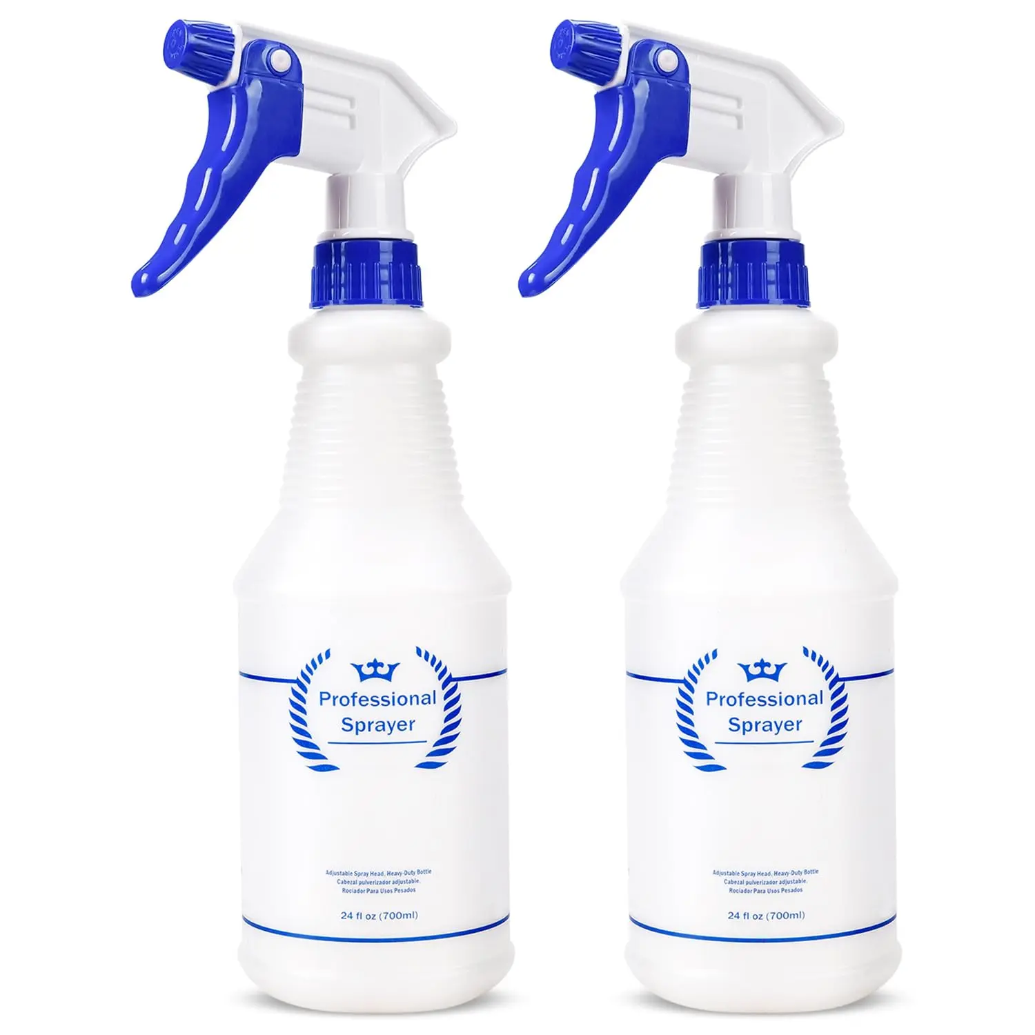 Plastic  Bottles, -Purpose Empty Sprayer Bottle (2 Pack 24 Oz) | Professional  Bottle, Leak-Proof,  Trigger, Measurements, -Purpose for Cleaning Solutions, Planting, Detailing