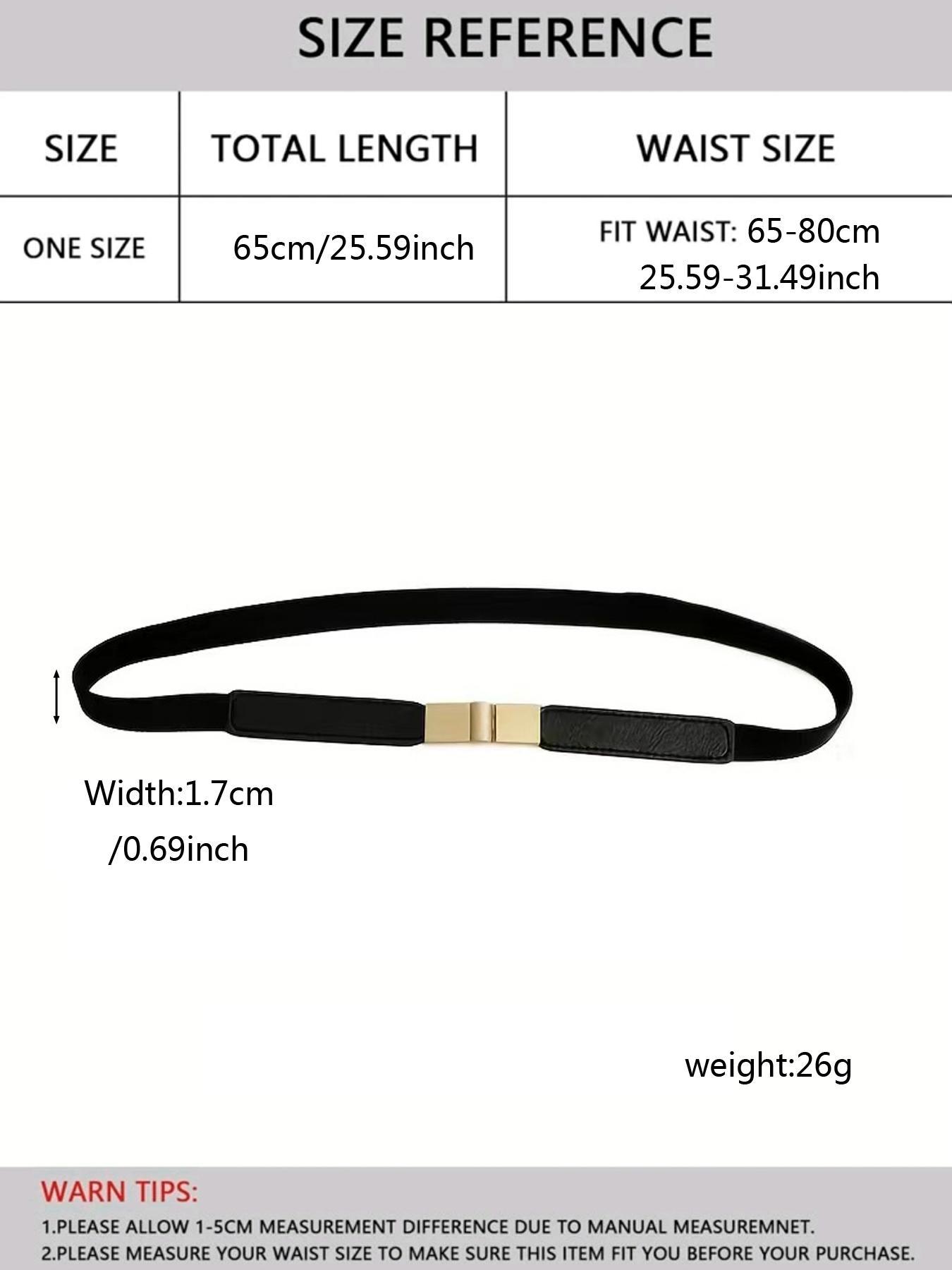 Women's 1 Piece Minimalist Skinny Casual Dress Belt