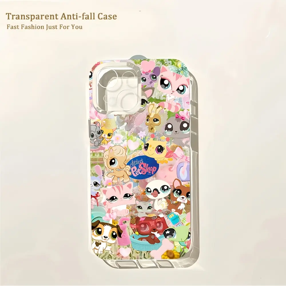 Soft TPU Transparent Phone Cover - Cute Animal Design, Anti-Drop Camera-Safe Protection, Mobile Phone Accessory Compatible with iPhone 11,12,13,14,15,16,16E,17,17E,Pro Max,Mini,Air, Accessories