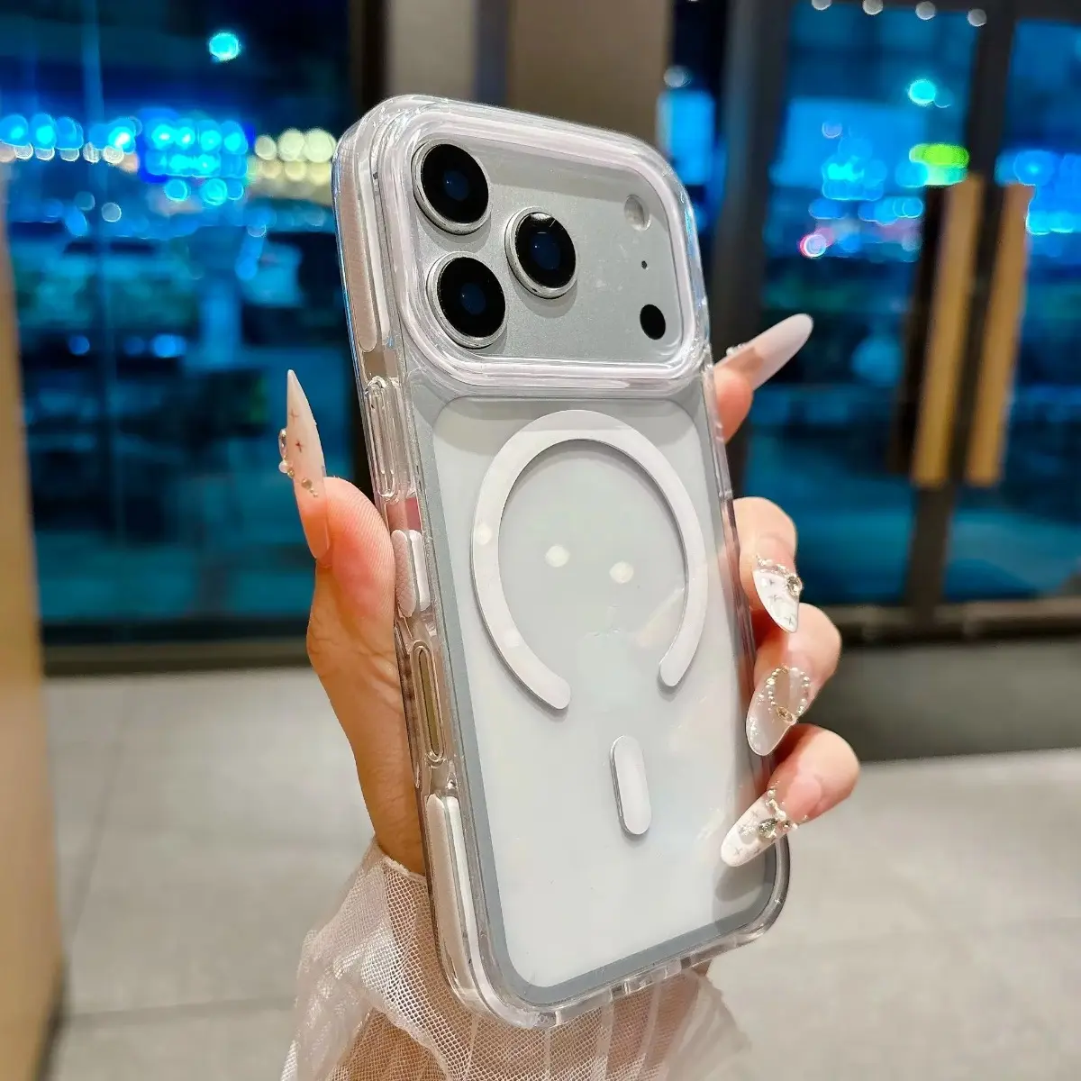 Transparent For Magsafe Magnetic Case For iPhone 18 17 16 15 14 Plus 13 Pro Max Wireless Charge Colorful Frame Clear Cover