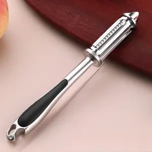 Multi-Functional Dual-Sided Peeler, Kitchen Essential with Five-In-One Features, Zinc Alloy Material, Ideal for Melon Peeling
