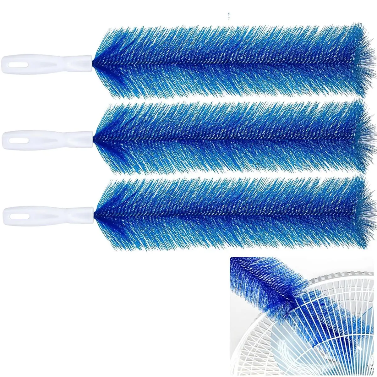 Home Fan Brush with Bendable Long Handle, Dust Cleaning Gap Brush, Deep Cleaning, Quick Dust Removal, Handheld Fan Cleaner