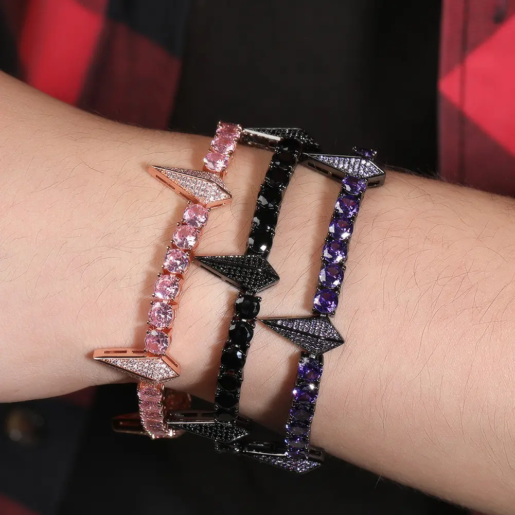 Loveden Copper Costume Jewelry Bracelet - Diamond-Encrusted Dark-Style Vampire Fang Design, Simple Fashion Accessory